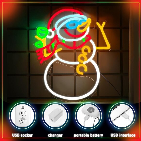 Christmas in July Neon Sign Led Candy Dimmable Light Up Sign for Party Kids - Picture 2 of 6